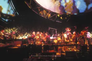 Grateful Dead and audience seen from rear of stage oakland arena 1994