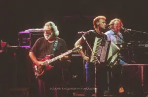 Jerry Garcia with Bruce Hornbsby and Vince Welnick, Oakland 1991