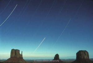 susana millman nature travel photo of star trails Monument Valley AZ